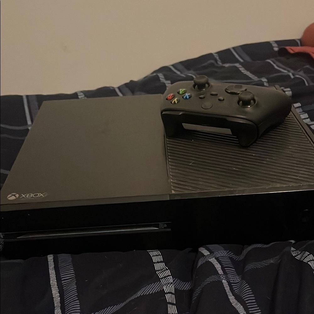 Black Xbox One Console with Black controller